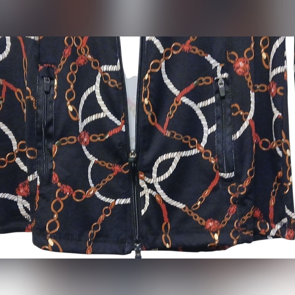 LuLu-B -NWOT, Black Jacket Chain Design,Dual Zipper,2 Phone & 2 Zippered Pockets - Picture 8 of 10